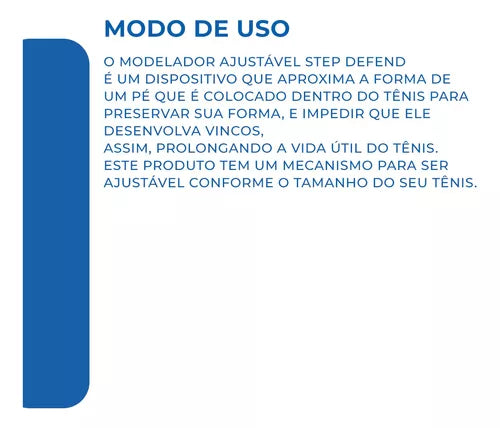 Modelador Ajustável Para Tênis Step Defend - Shoetree