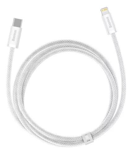 Cabo Turbo Baseus P/ iPhone Usb-c P/ Lightning 20w 1m branco